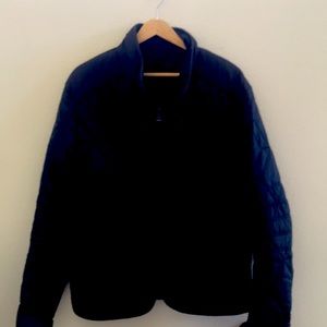 Black Boss quilted lightweight jacket